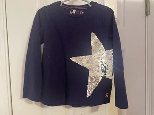 Joules Sequin Star Tee Shirt - Size 5 - Picture 1 of 7