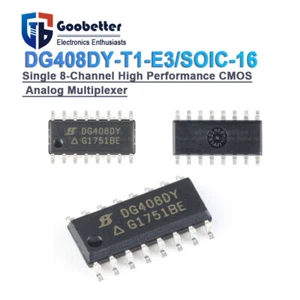 DG408DY-T1-E3/SOIC-16 Single 8-channel High Performance CMOS Analog Multiplexer - Picture 1 of 8