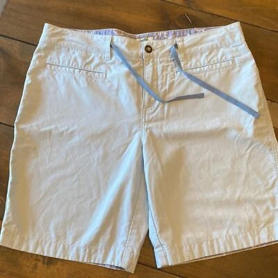 Bermuda Horny Toad azul claro com gravata tamanho 6 acampamento ao ar livre caminhada casual - Imagem 1 de 4