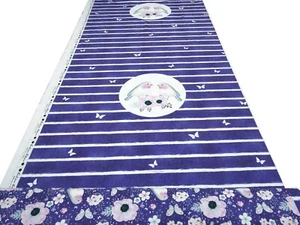  Stoff Jersey Baumwolle Vögel Blumen Panel Stoffpanel 0,75m x 1,40m blau bunt - Bild 1 von 8
