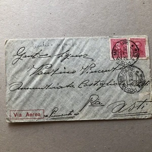 O) Busta Colonie via aerea Eritrea posta militare 104 1935 Costigliole Asti - Foto 1 di 2
