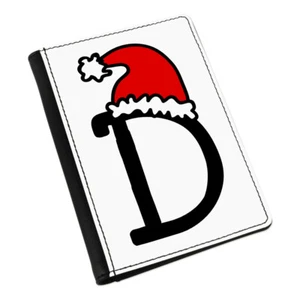 Letra D Gorro de Navidad Funda Pasaporte Rojo Santa Padre Niños Alfabeto - Imagen 1 de 1