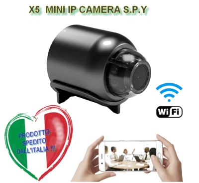 Mini Telecamera  HD 1080p Micro Camera  WiFi IP CAM CON APP - Immagine 1 di 4