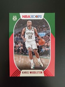 2020-21 NBA Hoops Khris Middleton Red Parallel /75 Milwaukee Bucks 