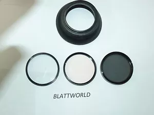NEW 48mm OPTICAL GLASS SCREW in UV,SKY 1A,ROTATING POLARIZER FILTERS LENS SHADE - Picture 1 of 1