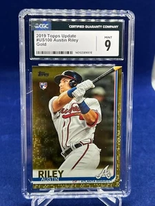 2019 Topps Update Austin Riley RC Gold 1589/2019 CGC Graded Mint 9 #US100 - Picture 1 of 2
