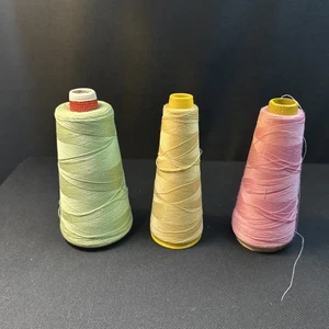 Group Of Thread Green Yellow And Pink see pictures for Details on brands  - Picture 1 of 7