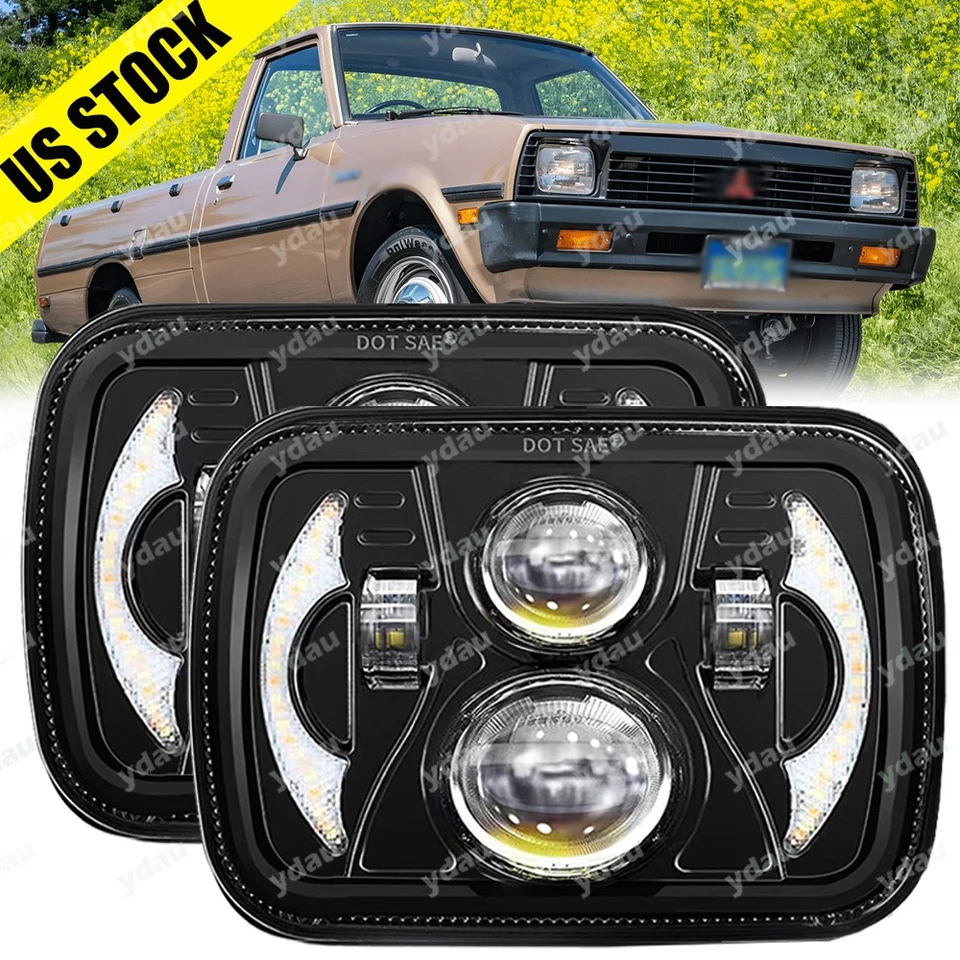 Faros LED sellados de haz alto-bajo H4 de 7x6" para camioneta Mitsubishi Mighty Max 2 piezas Foto 1 de 4