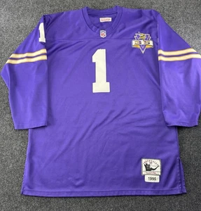 Maglia Warren Moon 1995 Vikings Mitchell & Ness Throwbacks viola taglia 54 - Foto 1 di 11