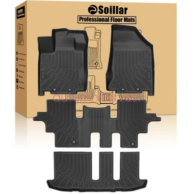 TPE Floor Mats 3D For 2014-2020 Infiniti QX60 3 Row Floor Liners waterproof NEW - Image 1 of 4