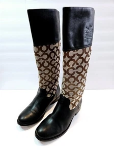 Coach Chrissi Signature Wn'S Talla 7B Alto Cuero Caqui/Negro 0523 - Imagen 1 de 11