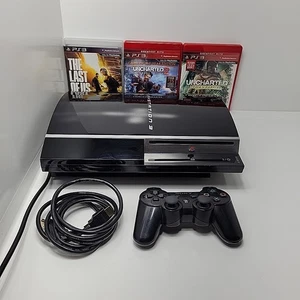 Consola Sistema de Juegos Sony PlayStation 3 Fat PS3 80GB Controlador CECHK01 3 Juegos - Imagen 1 de 14