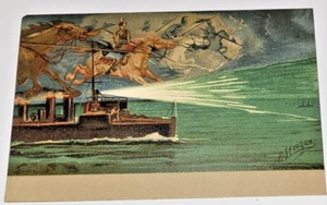 MILITÄRISCHE AK ZERSTÖRERSCHIFF WERFER E.SCHLÄGER Original Anfang 1900 - Bild 1 von 4