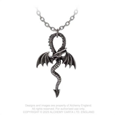 Ciondolo Alchemy England Gothic P936 Drago Drankh Peltro Gotico Fantasy - Immagine 1 di 2