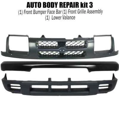 Front Bumper Face Bar Primed And Grille Assembly Kit For 2000-2001 Nissan Xterra - Image 1 of 4