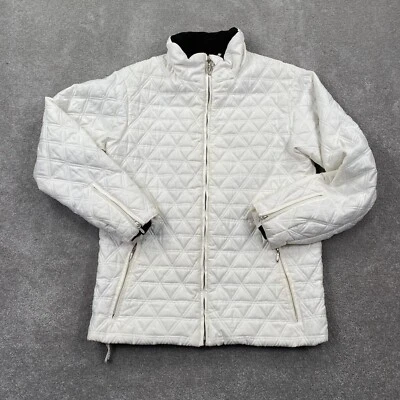 Obermeyer Full Zip Up Hiking Insulated Quilted Jacket Women's Size 6 White - Image 1 of 4