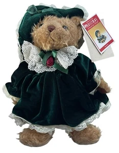 Bernadette Bear Christmas Around The World Plush House of Lloyd 14" Green Velvet - Picture 1 of 5
