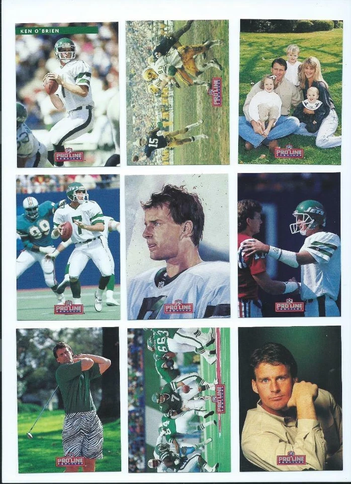 1992 Pro Line Profiles Ken O'Brien (9 Card Set) #ers 307/315 Jets - Image 1 of 1