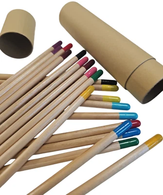 Set 20 Matite Pastelli Colorati Piantabili Ecologici con Semi in Tubo di Cartone - Immagine 1 di 4