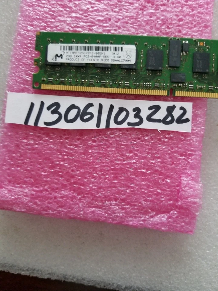 2GB DDR2 PC PC2 PC2-6400P 800MHZ 800 6400P 240PIN DIMM ECC-REG RDIMM 1RX4  256X4 - Image 1 of 1