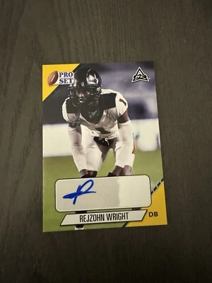 2021 Leaf Pro Set College Gold Yellow Auto #PS-RW2 REJZOHN WRIGHT Signed RC - Image 1 of 2