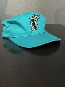 Vintage Florida Marlins Hat Cap Snapback Blue MLB Baseball 90s Competitor Clean - Picture 1 of 6