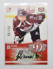 2015-16 Sereal KHL Dinamo Riga Autograph #DRG-AUT-FT Filipp Toluzakov 068/100