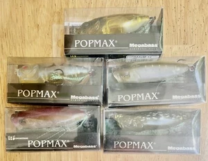 Megabass JDM (Lot Of 5) PopMax Topwater Poppers, Bass, New! Free Shipping! NWT! - Picture 1 of 12