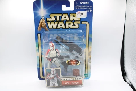 STAR WARS - Attack of the Clone Trooper, 3.75"  Figure - 2002 HASBRO #17 (D6) Cover