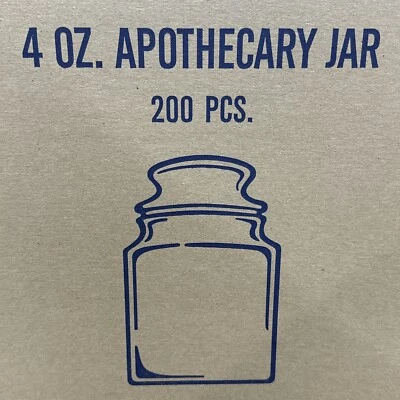 200 Bulk 4 oz. Clear Plastic Jar with Lid Clear Plastic Apothecary Jars NEW - Image 1 of 4
