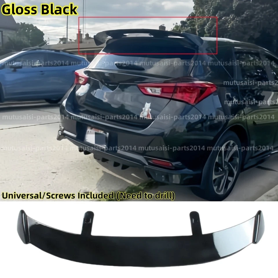 For 2016 Scion iM Gloss Black GT-Style Rear Roof Spoiler Wing Top Lip Universal Foto 1 de 4