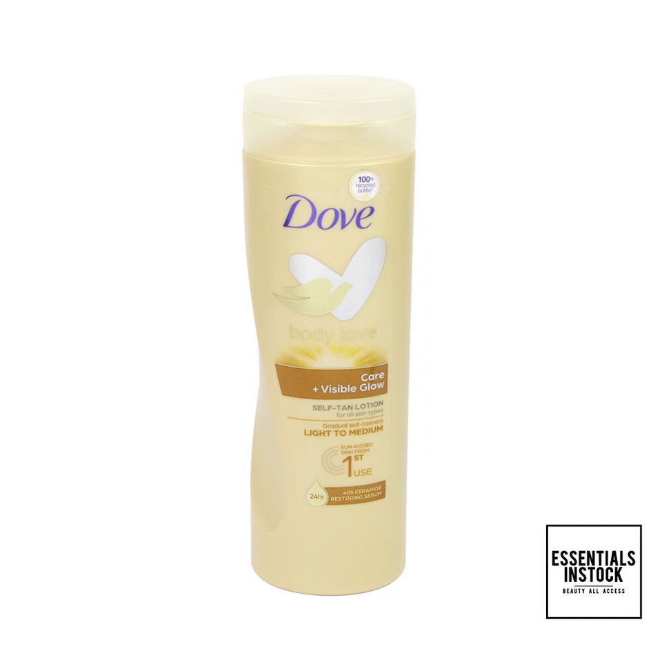 Dove Body Love Care + Visible Glow Self-Tan Body Lotion Light to Medium 400ml - Image 1 of 1