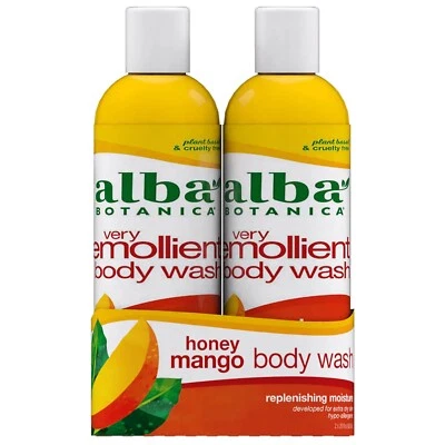 Alba Botanica Very Emollient Body Wash Honey Mango 2Pk 28oz Bottles Hypoallergen - Image 1 of 2