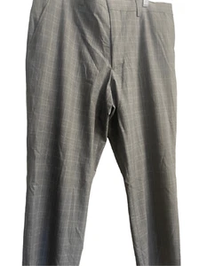 JF J. Ferrar Men's 360 Stretch Slim Mid Rise Flat Front Suit Gray Pants Sz 36/32 - Picture 1 of 15