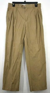 Daniel Cremieux Men Pleat Front Straight Leg Folded Cuff Slack Pants 32 x 30 - Picture 1 of 10