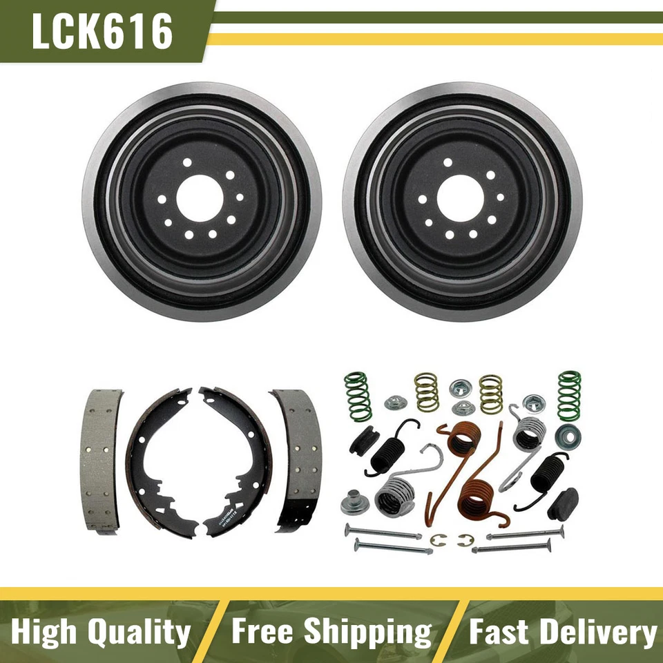 Tambores de freno traseros zapatas de freno herrajes kit de resorte para Buick Roadmaster 1992-1996 Foto 1 de 4