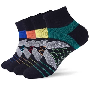Compression Ankle Socks 4 Pairs Men & Women Athletic Socks with Arch Support - Picture 1 of 6