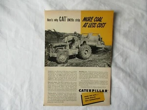 1955 CAT Caterpillar DW20 tractor print AD 11x8" - Picture 1 of 1