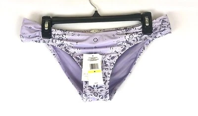 Parte inferior de bikini Jessica Simpson para mujer con estampado púrpura claro talla M Foto 1 de 3