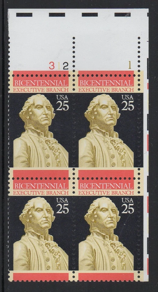 ALLY'S STAMPS US Plate Block Scott #2414 25c Executive Branch [4] MNH F/VF [STK] - Image 1 of 1