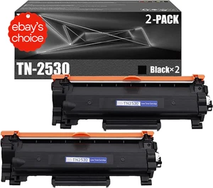Toner Cartridge Compatible TN2530 TN2530XL 2 Black Works with Brother Printers - Picture 1 of 8