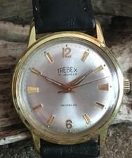 Vintage Men's 'Trebex' hand wind wristwatch. 17 Jewels Swiss made