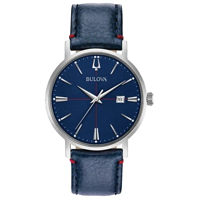 Bulova Men's Aerojet Classic Calendar Quartz Blue Leather Watch 39MM 96B293 - Image 1 of 4
