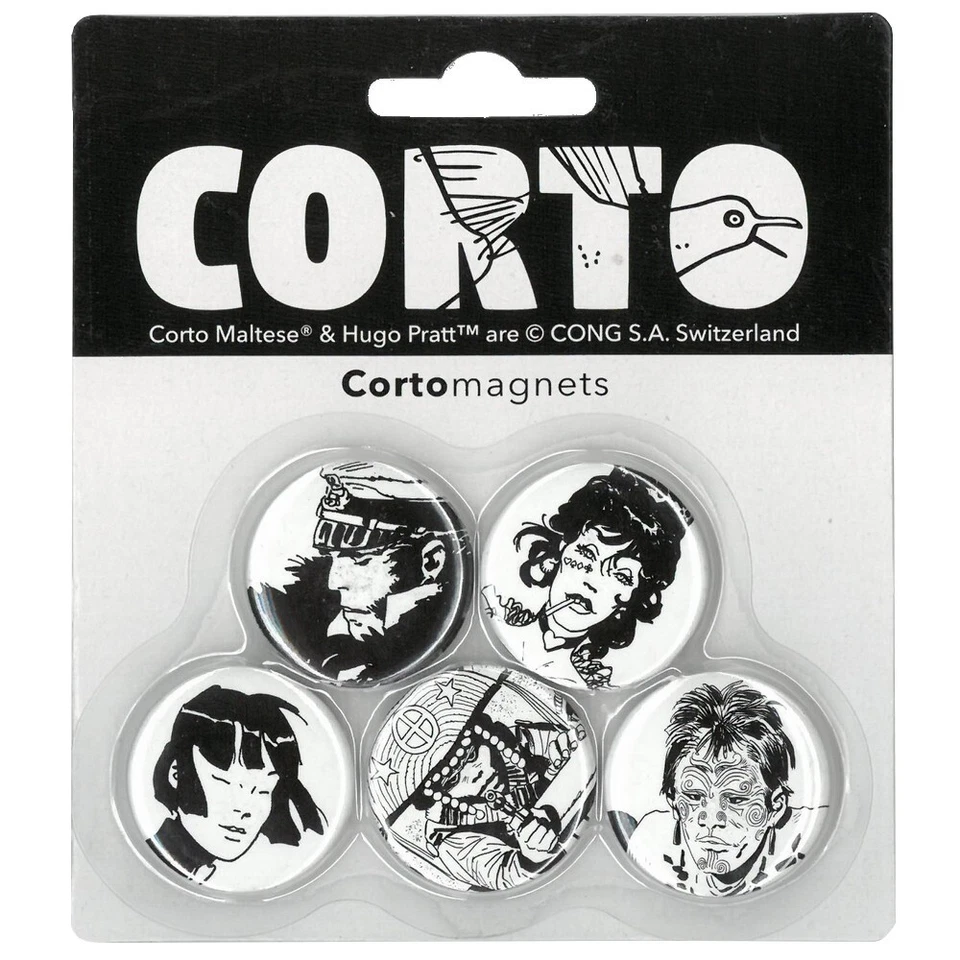 Set de 5 aimants décoratifs pour réfrigérateurs Corto Maltese Esmeralda (30mm) - Image 1 of 1