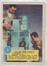 1963 Topps Astronaut 3-D Testing the Chimps #3 0s4