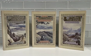 The Lord of the Rings Trilogy JRR Tolkien Houghton Mifflin Set w/ Maps HC -NICE! - Picture 1 of 24