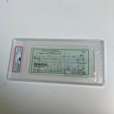 Bill Russell Signed Autographed Bank Check PSA DNA Boston Celtics HOF Legend - Image 1 of 3
