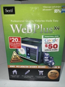 Nuovo In Box SERIF WEBPLUS X4 SITI WEB DI QUALITÀ PROFESSIONALE RESO FACILE PC PLUS WEB - Foto 1 di 3