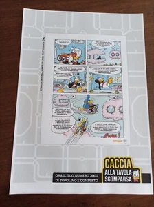 COPIA ORIGINALE DELLA TAVOLA SCOMPARSA DI PAGINA 185 DI TOPOLINO N°3000 NUOVA - Foto 1 di 1