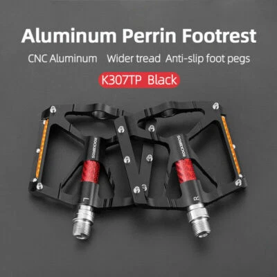 ROCKBROS Bicycle Flat Pedals Bearing+DU 9/16" MTB Road Bike Reflective Pedals  - Image 1 of 4